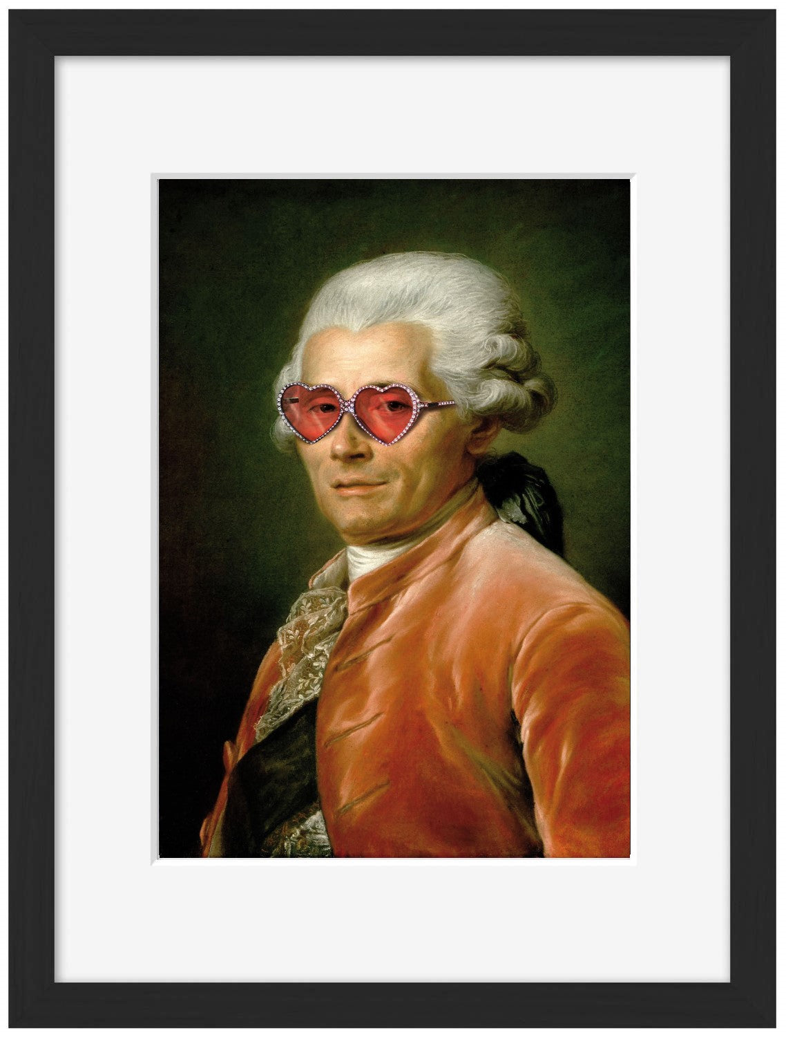 Sunglasses # 1-historical, print-Framed Print-30 x 40 cm-BLUE SHAKER