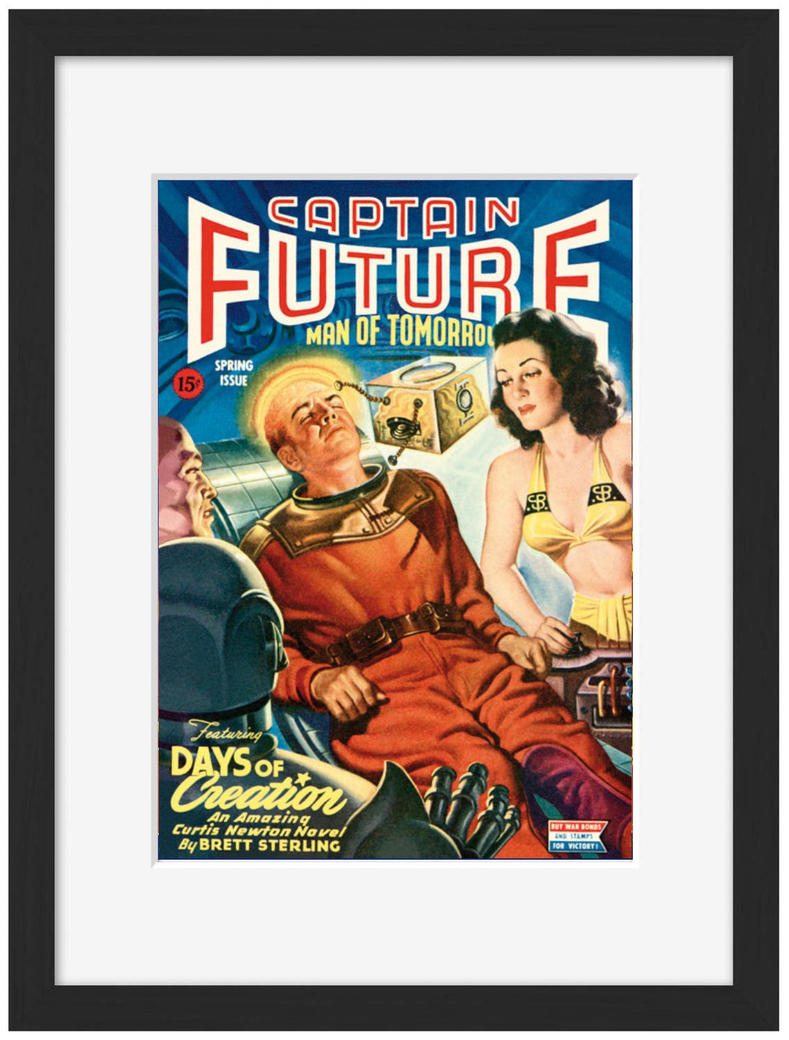 Captain Future - Man of Tomorrow-comics, print-Framed Print-30 x 40 cm-BLUE SHAKER