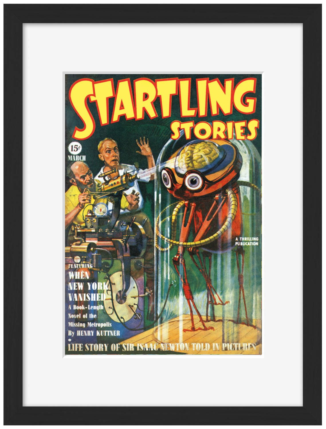 Startling 4-comics, print-Framed Print-30 x 40 cm-BLUE SHAKER