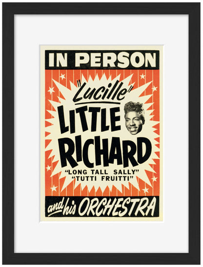 Little Richard-concerts, print-Framed Print-30 x 40 cm-BLUE SHAKER