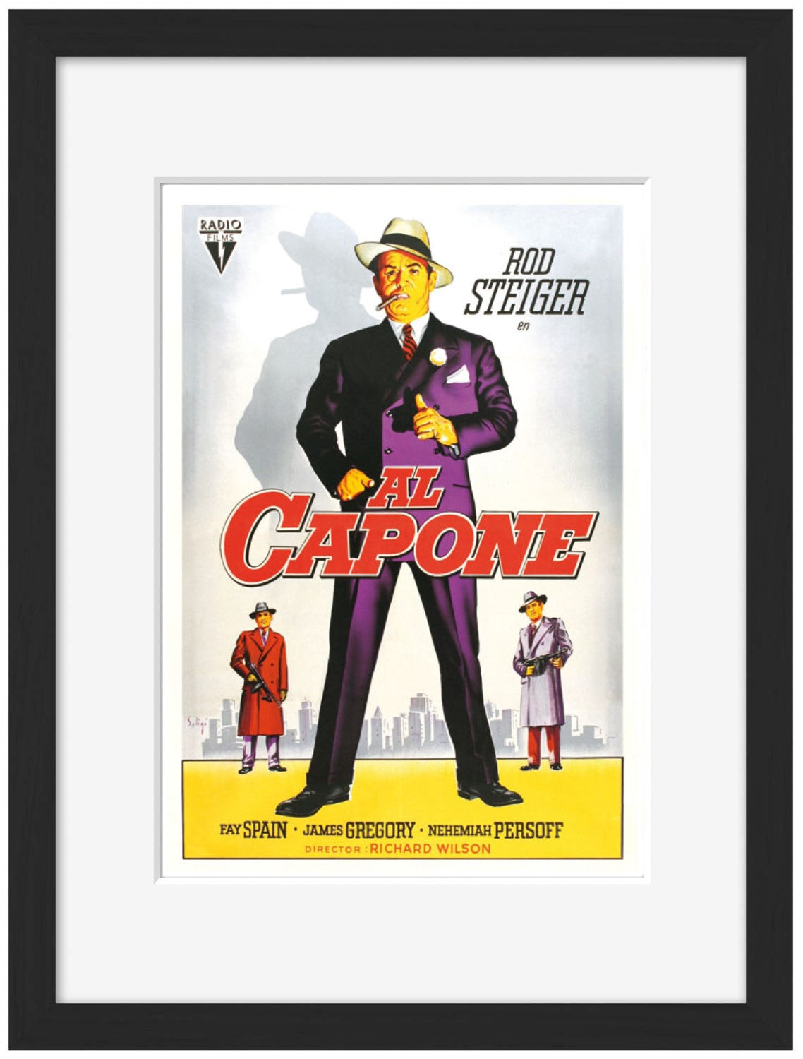 Al Capone-movies, print-Framed Print-30 x 40 cm-BLUE SHAKER