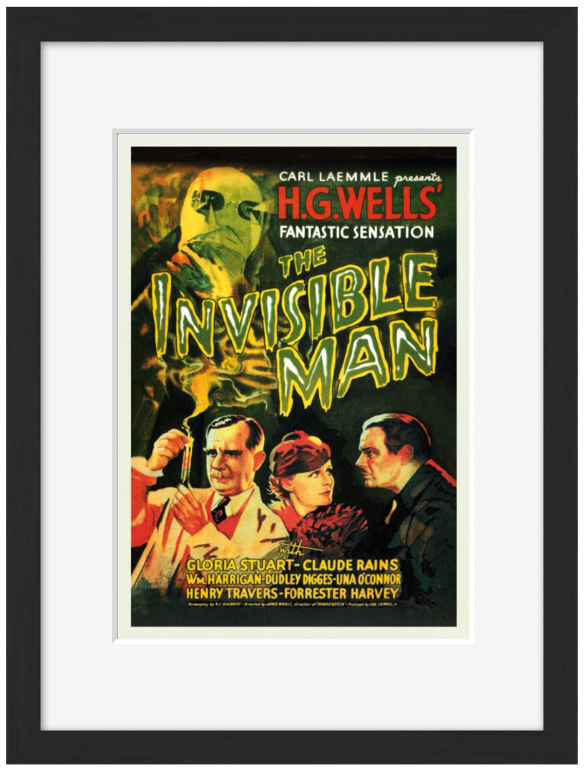 Invisible Man-movies, print-Framed Print-30 x 40 cm-BLUE SHAKER