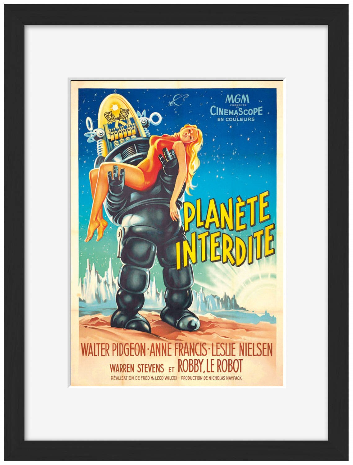 Planète Interdite-movies, print-Framed Print-30 x 40 cm-BLUE SHAKER
