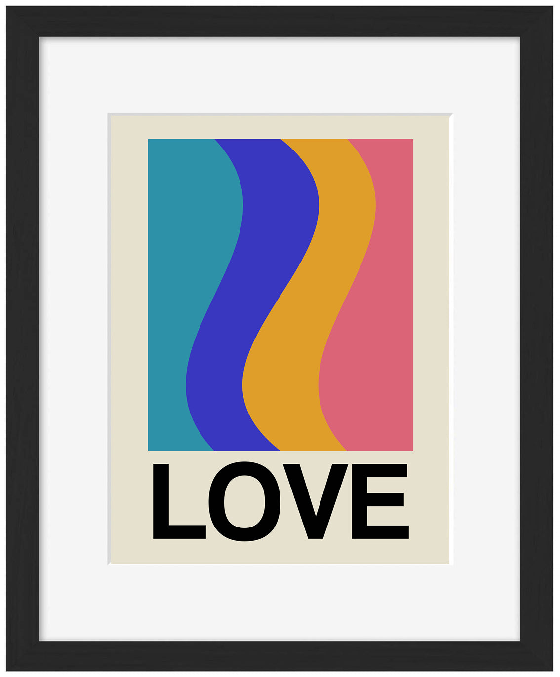 Frances Collett -  Retro Stripe LOVE Wave Marshmallow