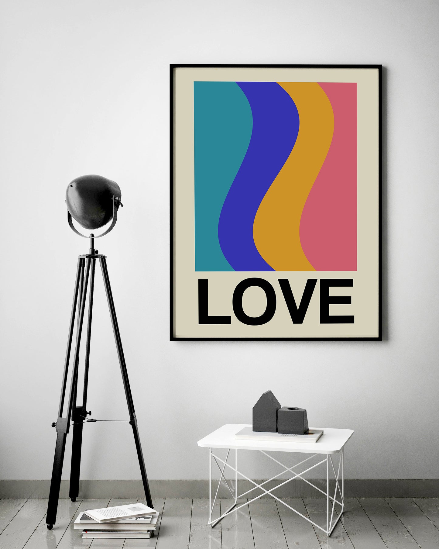 Frances Collett -  Retro Stripe LOVE Wave Marshmallow