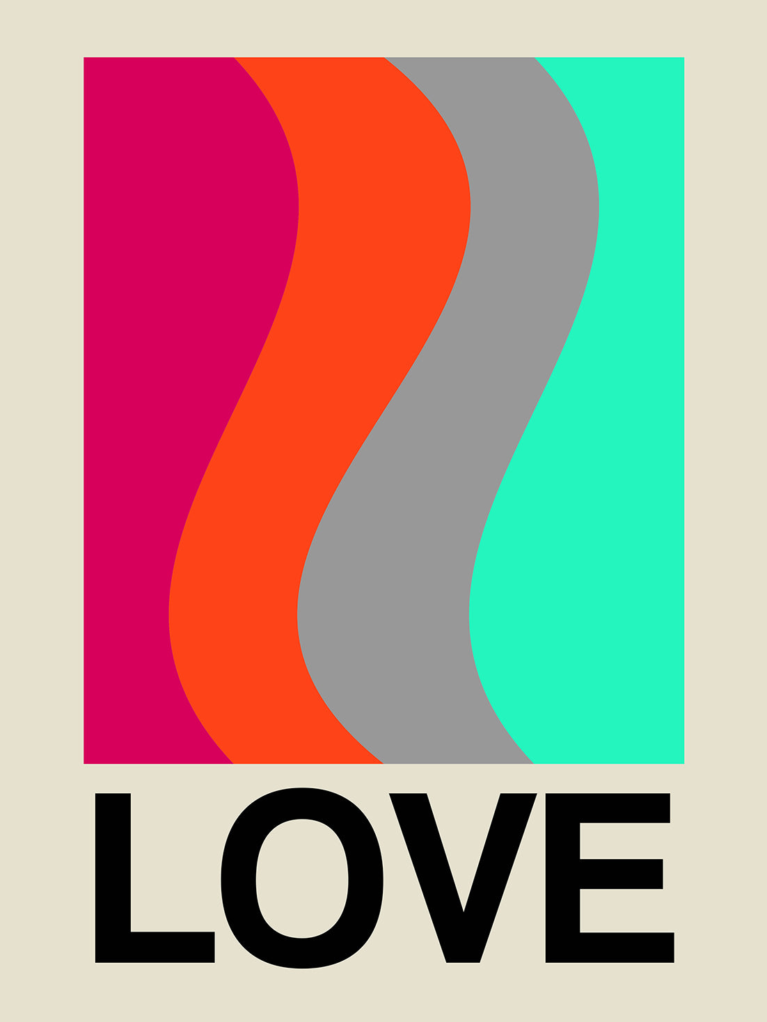 Frances Collett -  Retro Stripe LOVE Wave Wonder