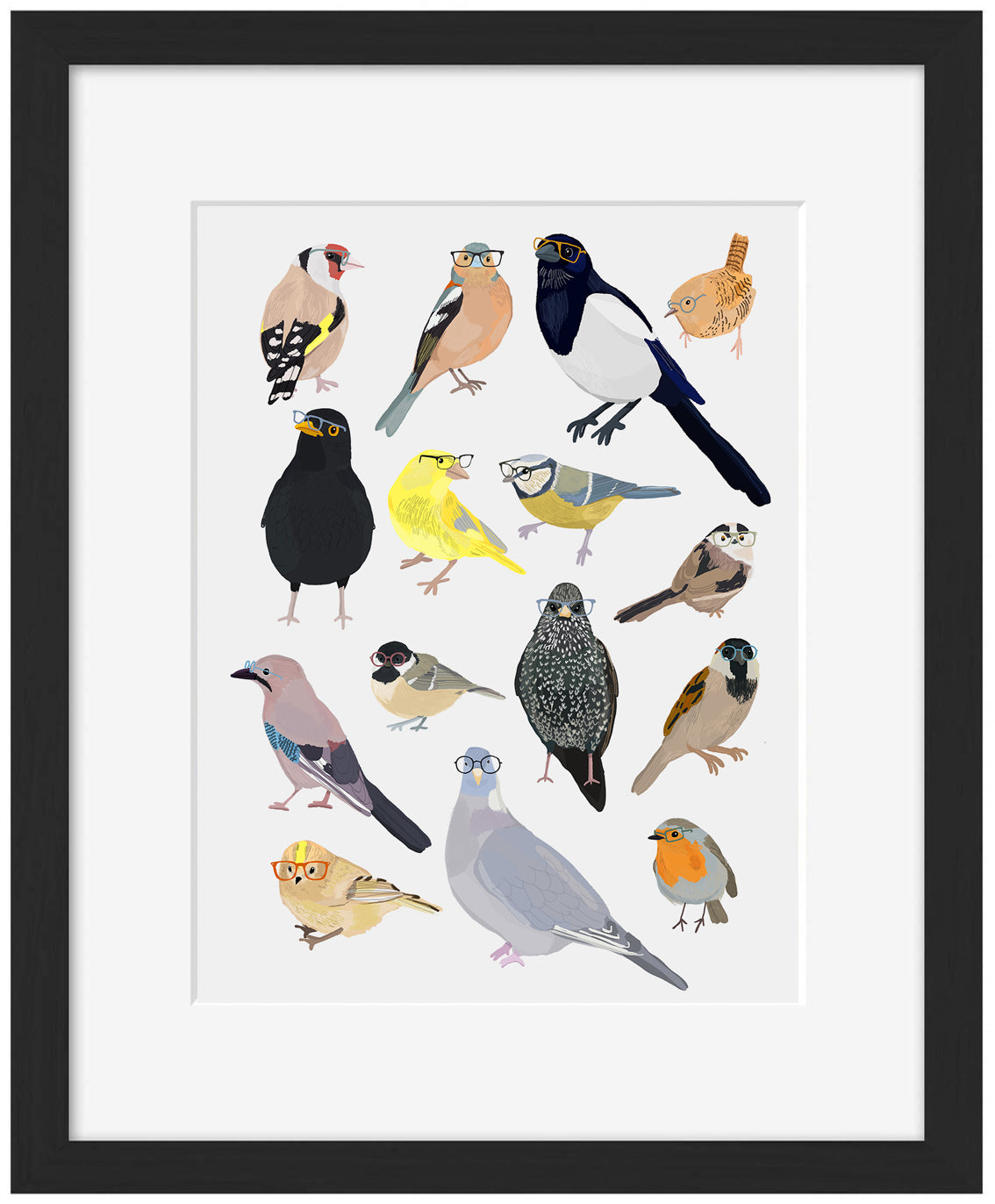 Hanna Melin -  Garden Birds With Glasses