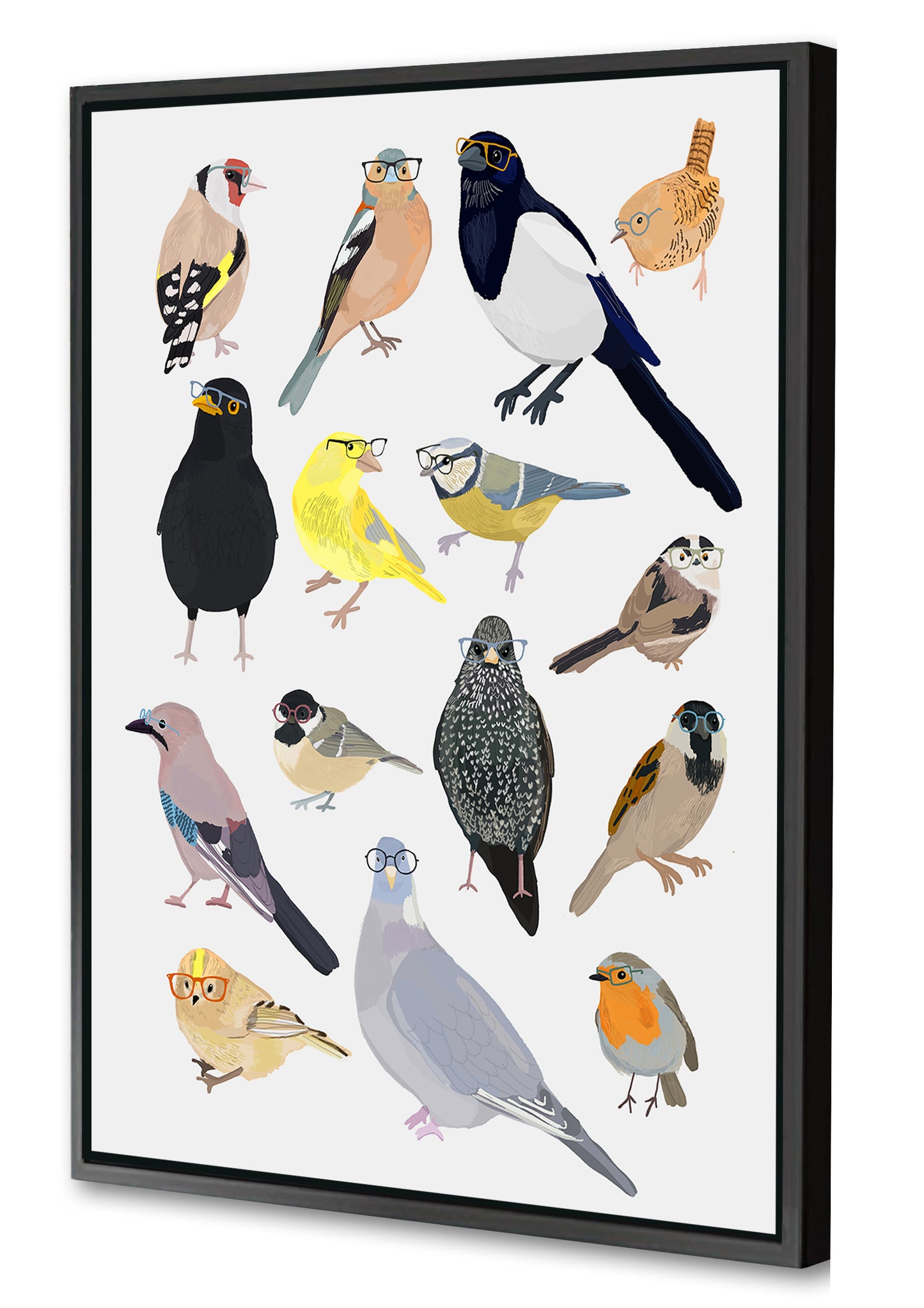 Hanna Melin -  Garden Birds With Glasses