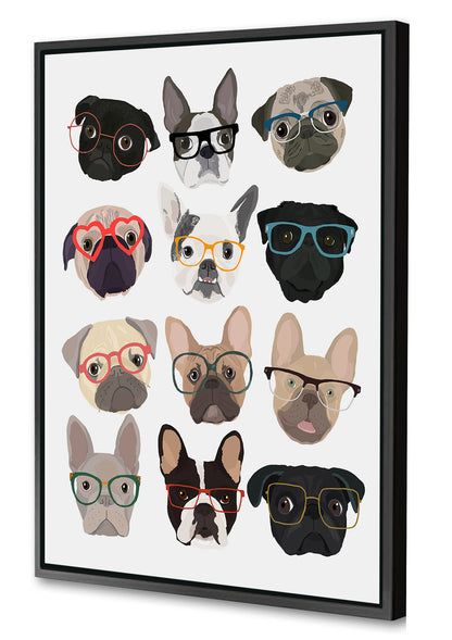 Hanna Melin -  Pugs And French Bulldogs In Glasses