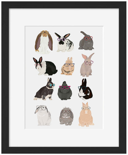 Hanna Melin -  Rabbits Family In Glasses