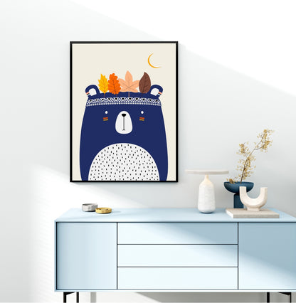 Kubistika -  Cute Little Bear Blue