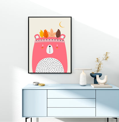 Kubistika -  Cute Little Bear Pink